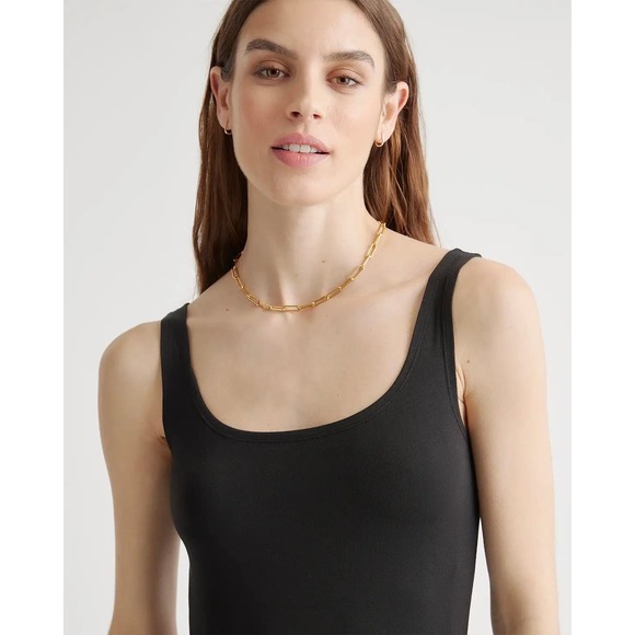 Elegant Black Mini Dress by Quince - Picture 2 of 11